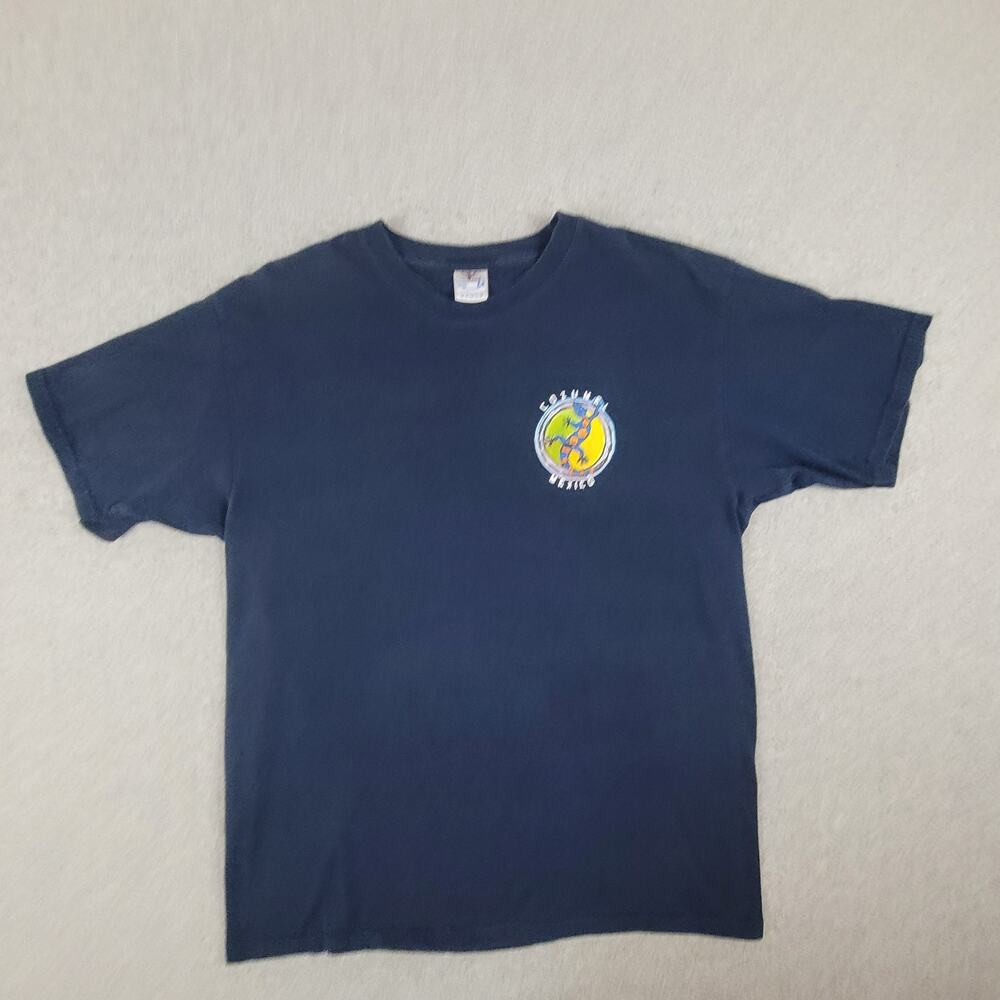 🌼Cozumel Mexico Graphic T Shirt Size Large by Yazbek brand Blue